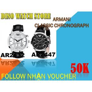 Đồng hồ nam armani ar2432 ar2447 dây da size 43mm