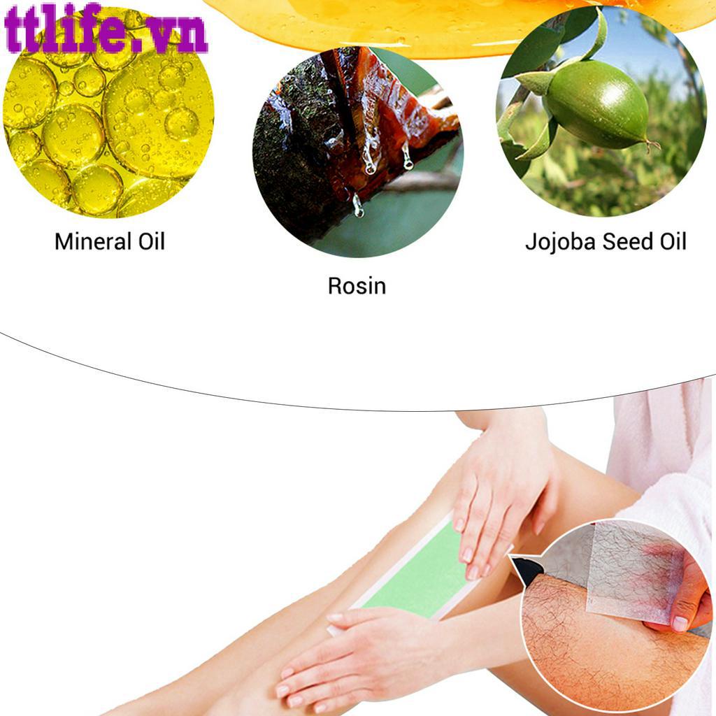 Set 10 miếng wax tẩy lông tiện dụng cho toàn thân Sáp wax lông cho vùng mặt  miếng chuyên nghiệp kèm gel dưỡng