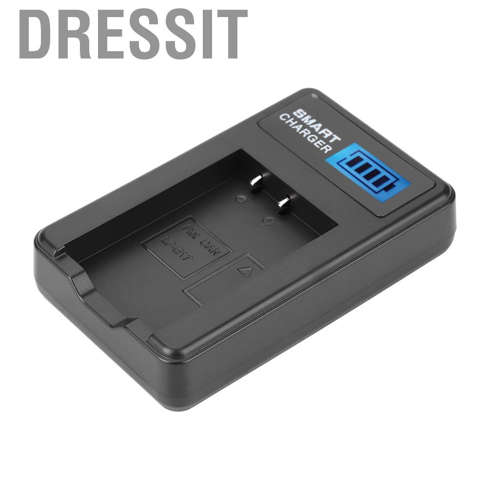 Dressit LP-E17 Battery Charger Single Slot for Canon EOS M3 M5 M6 760D 77D 200D LC-E17C