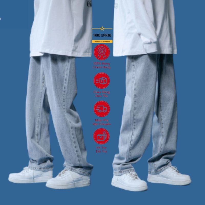 Quần jean, jeans Baggy nam SR-01 Ông Suông,Rộng style hàn quốc 2021-Trend Clothing!