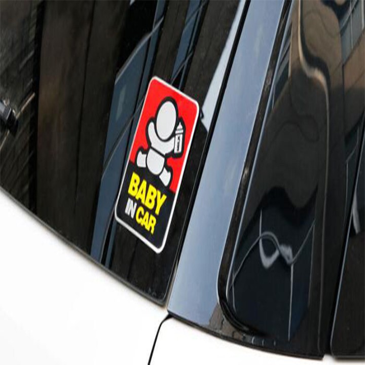 Tem Decal baby in the car dán đuôi xe H40311