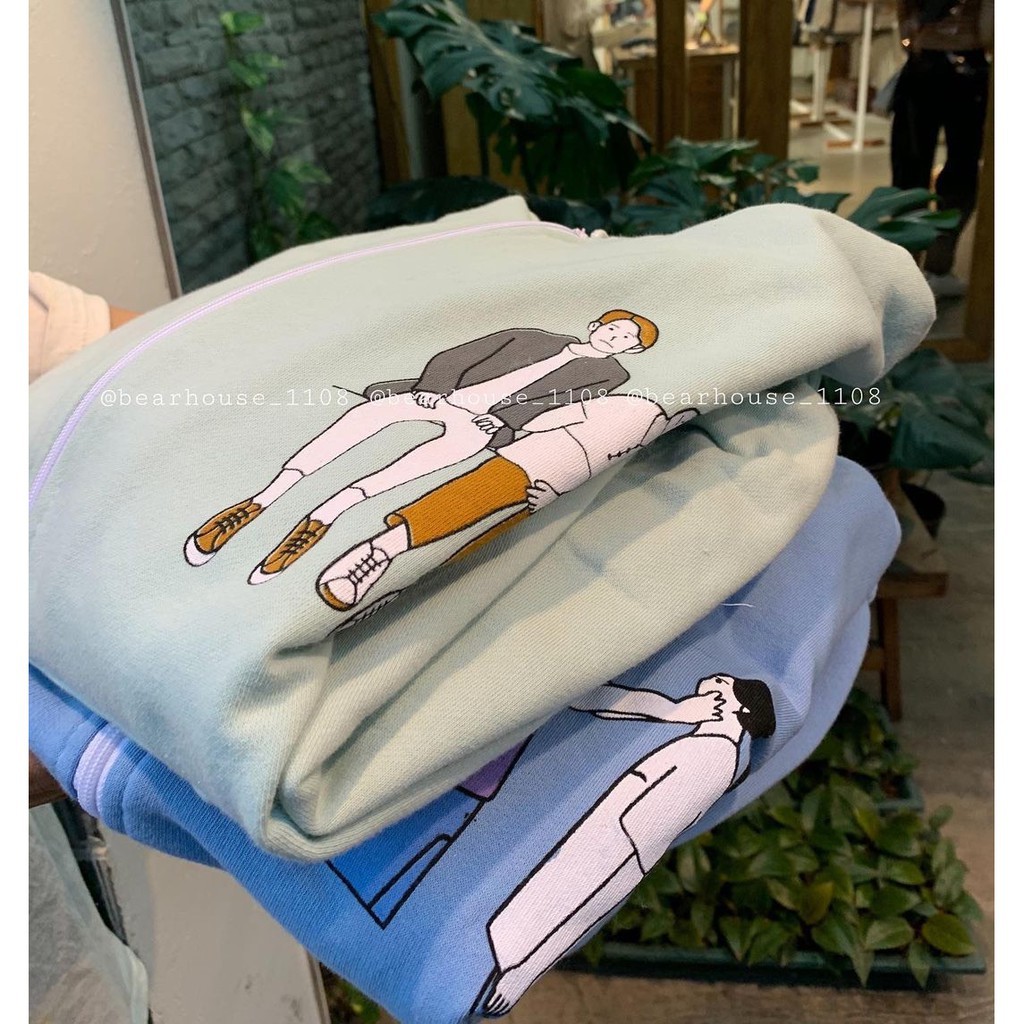 ÁO KHOÁC COUPLE Xanh Bơ - Áo Khoác Hoodie Zip Love Nam Nữ Unisex 3 Màu | BigBuy360 - bigbuy360.vn