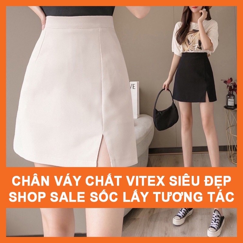 [ nhập mã NTN SHOP giảm tối đa 50k đơn 600k] Chân váy Chữ A xẻ Tà đùi Shop NTN.