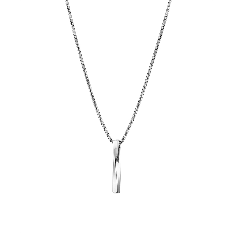 Dây Chuyền Thép Titan Mặt Hình Xoắn Ốc Phong Cách Hàn Quốc