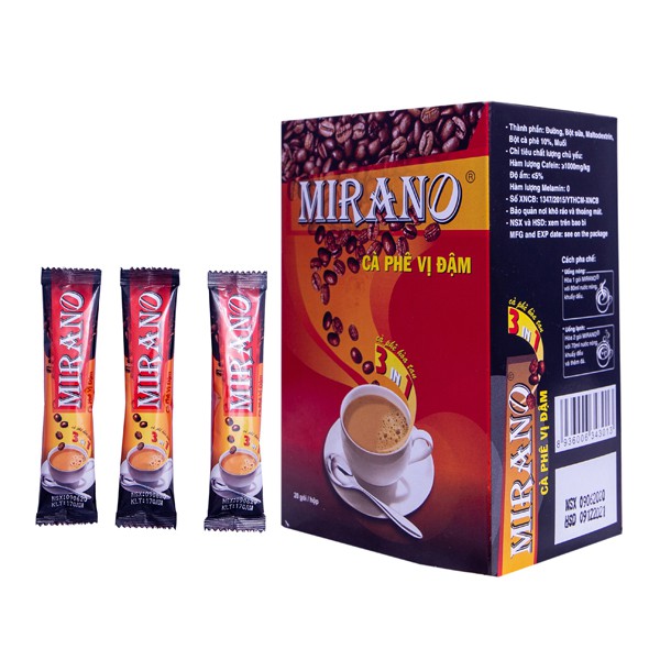 CÀ PHÊ HÒA TAN MIRANO VỊ ĐẬM 3 IN 1