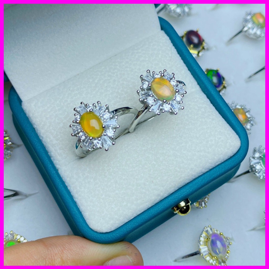 Mẫu hot Mẫu nhẫn topaz phối bạc 925 mặt nhẫn kiểu đa dạng siêu sang cuốn hút, biểu tượng cho sắc đẹp hàng đẹp