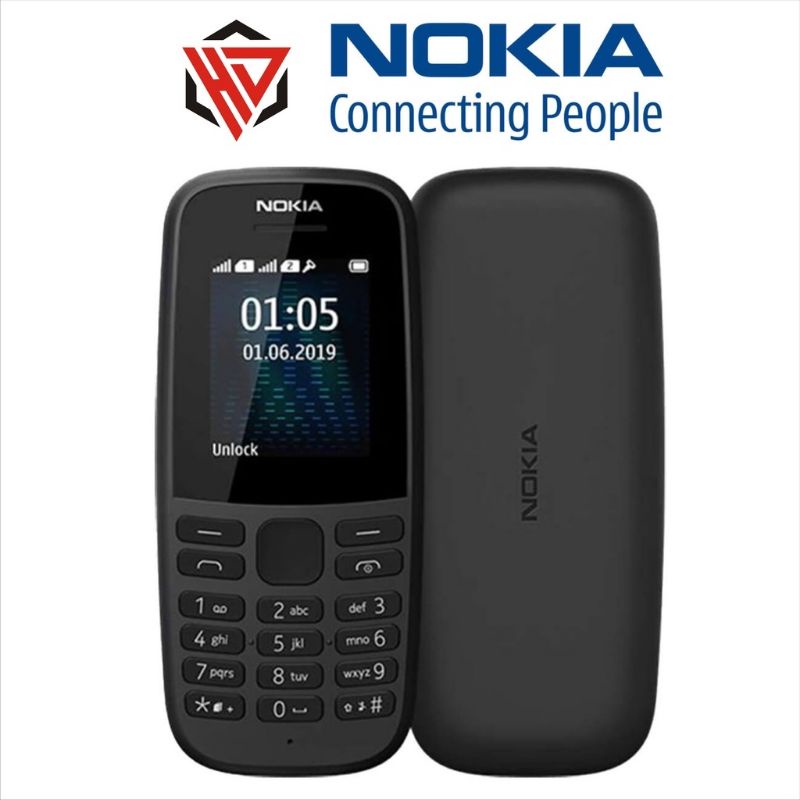 Điện Thoại Nokia 105 Siêu Bền Chính Hãng 2 SIM Âm Thanh Cực Rõ - Full Pin và Sạc