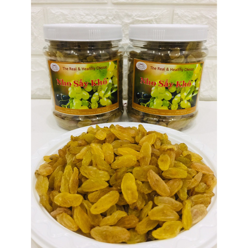 Hộp 500gr Nho Vàng Sấy Lạnh Dẻo Ngon | BigBuy360 - bigbuy360.vn