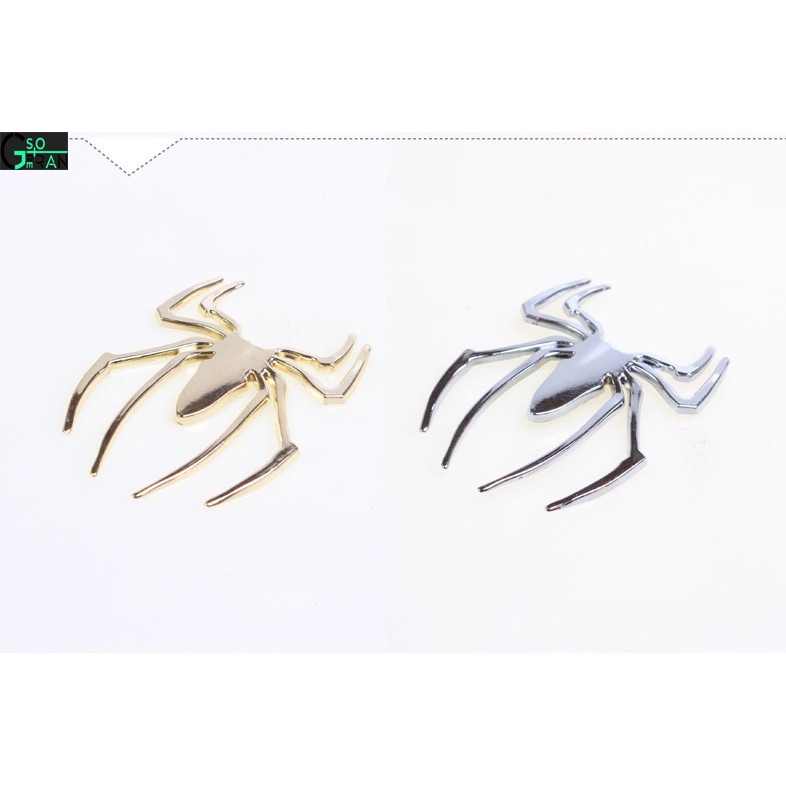 Tem Decal miếng dán nhện 3D dán trên xe hơi, ô tô GS2-Con nhện dán xe ô tô
