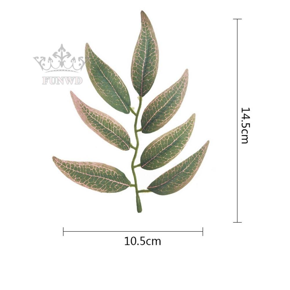 【FUNWD】Retro Willow Leaves Artificial Leaf DIY Craft Decorat Wedding Home Party Decor qXoicW