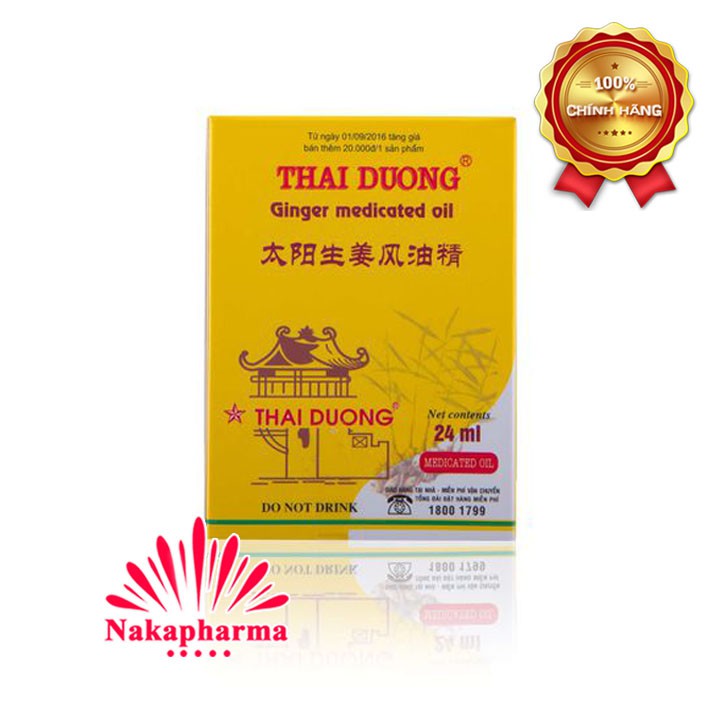 ✅ [CHÍNH HÃNG] Dầu Gừng Thái Dương – Nóng mạnh, giúp thông kinh, hoạt lạc, giảm ho, ngừa cảm cúm, cảm lạnh