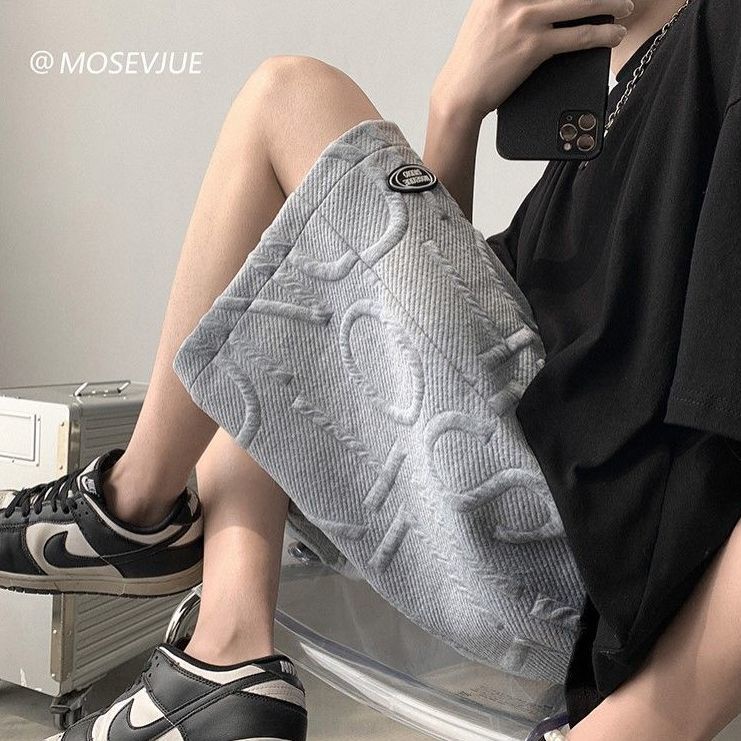 Quần Short Thể Thao Dáng Rộng Phong Cách Đường Phố Hàn Quốc Thời Trang Mùa Hè Cho Nam