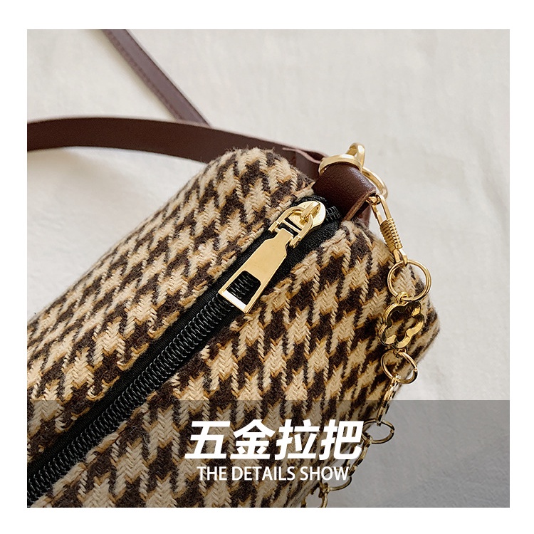 Túi JASMIN NOIR canvas có dây xích đeo vai thời trang nữ