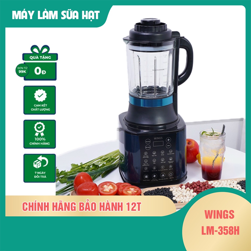 Máy Làm Sữa Hạt Wings LM-358H 1.7L Chính Hãng - Bảo hành 12 tháng