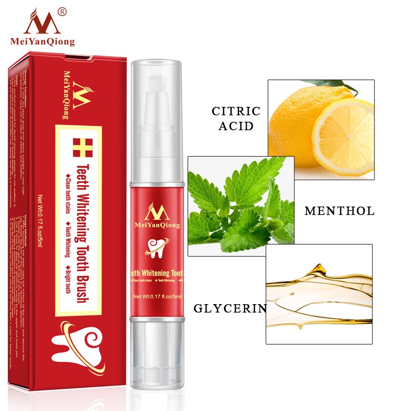 MeiYanQiong Teeth Whitening Pen Bút Gel Làm Trắng Răng Loại Bỏ Vết Bẩn Chất Lượng Cao Loại Bỏ Vết Bẩn Mảng Bám Cho Hàm Răng Trắng Sáng Khỏe Mạnh giúp răng chắc khỏe và trắng sáng tự nhiên Oral Hygiene Cleaning 5ml | BigBuy360 - bigbuy360.vn