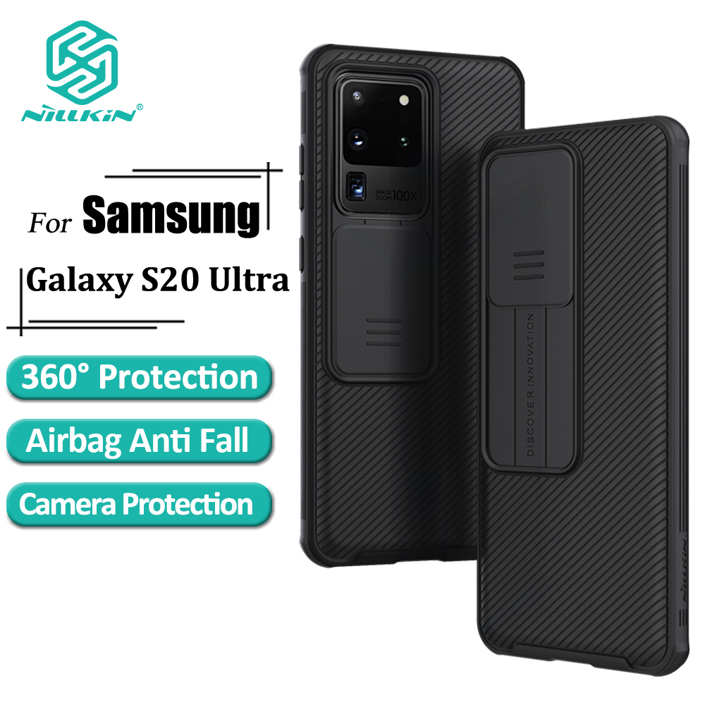 Ốp Điện Thoại Nillkin CamShield Pro Cho Samsung Galaxy S20 Ultra Có Nắp Trượt Bảo Vệ Camera Bằng PC Cứng Sang Trọng