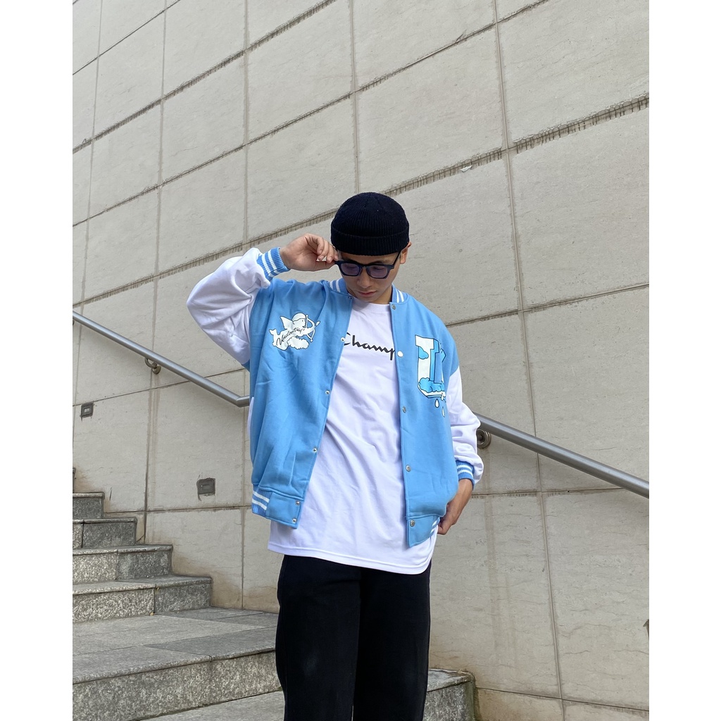 Áo khoác bomber jacket nam nữ hình in undertrap khoác varsity undertrap chất nỉ cotton cao cấp kun shop