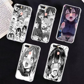 Ốp điện thoại in hình Anime Ahegao cho Oppo A12E A12 A3S A5S A7 A5 A9 A52 A72 A92 A92S