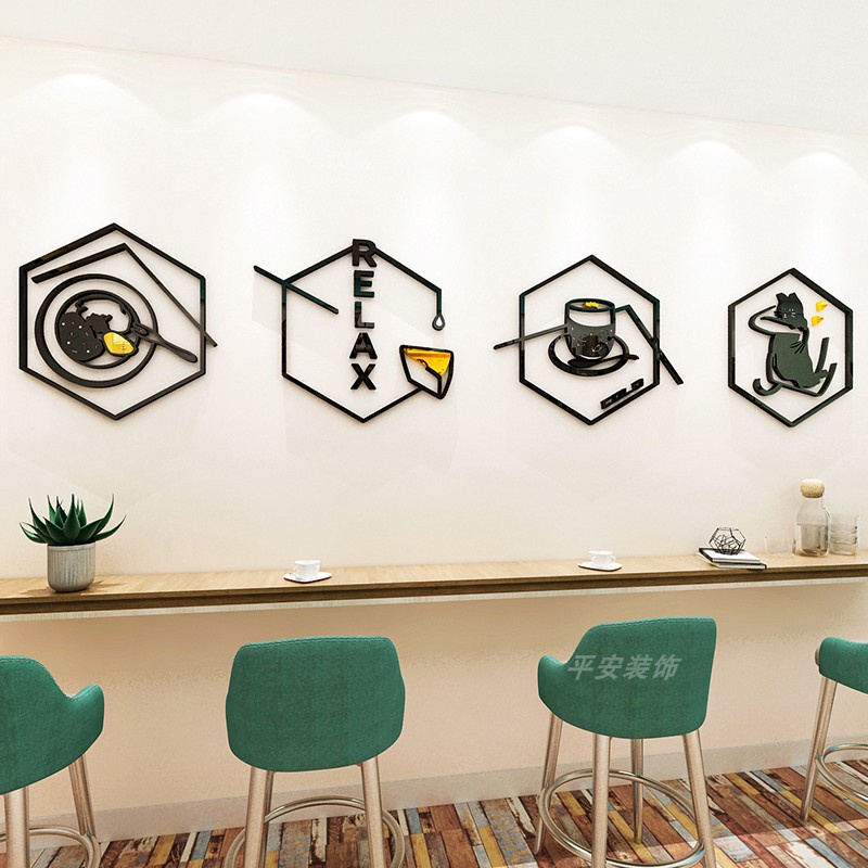 Tranh dán tường mica 3d decor khổ lớn trang trí quán cafe, trà chanh, tà tưa Nhiều Size - EPeBen