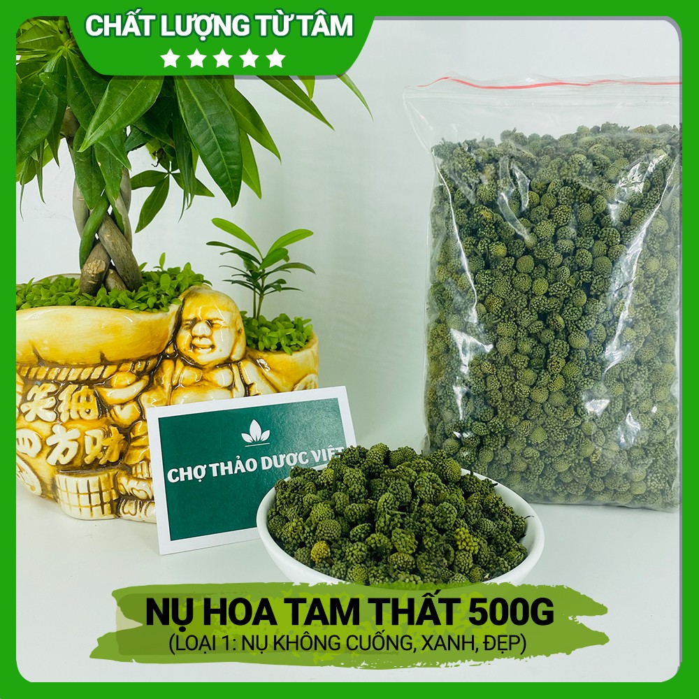 Sỉ 500gr Nụ Hoa Tam Thất (Loại 1, xanh, đẹp, ko cuống)