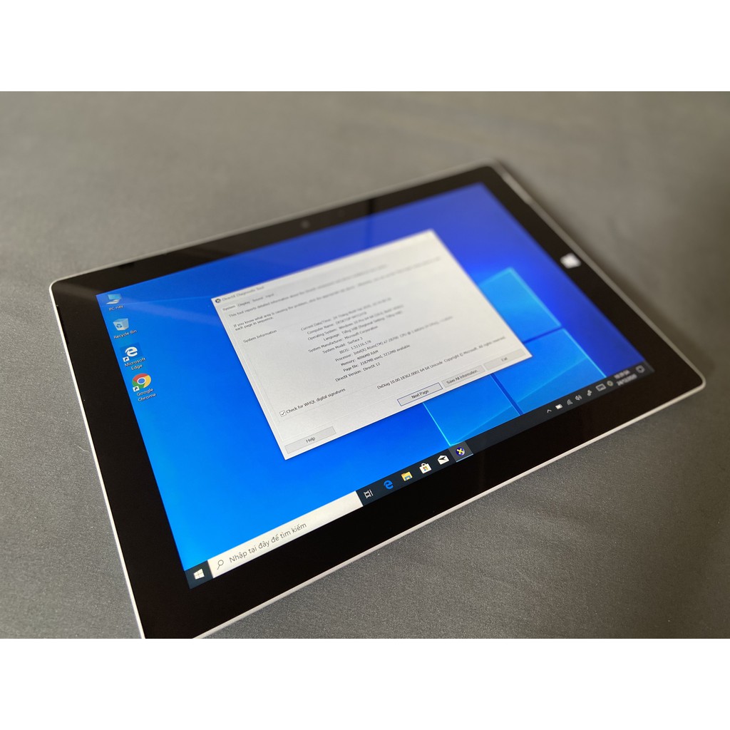 máy tính bảng laptop Surface 3 hỗ trợ wifi 4G