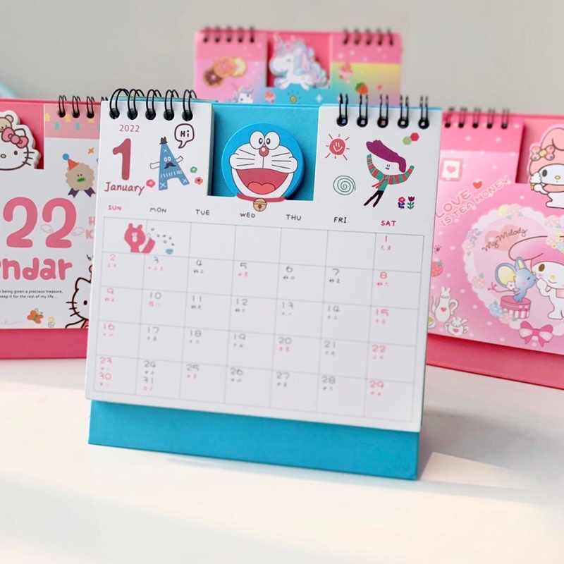 Lịch để bàn Hello Kitty Doreamon