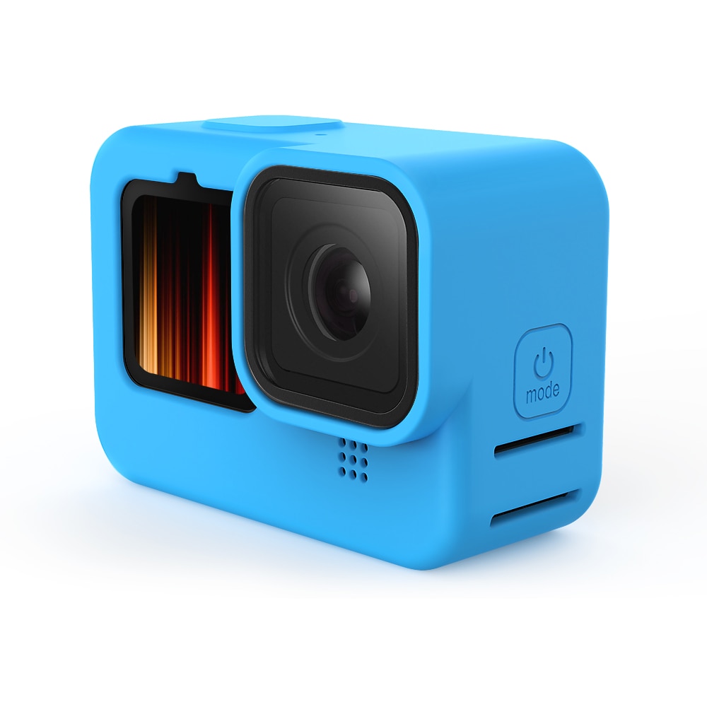 Ốp lưng silicone có nắp đậy bảo vệ cho Gopro Hero 10 9 Black