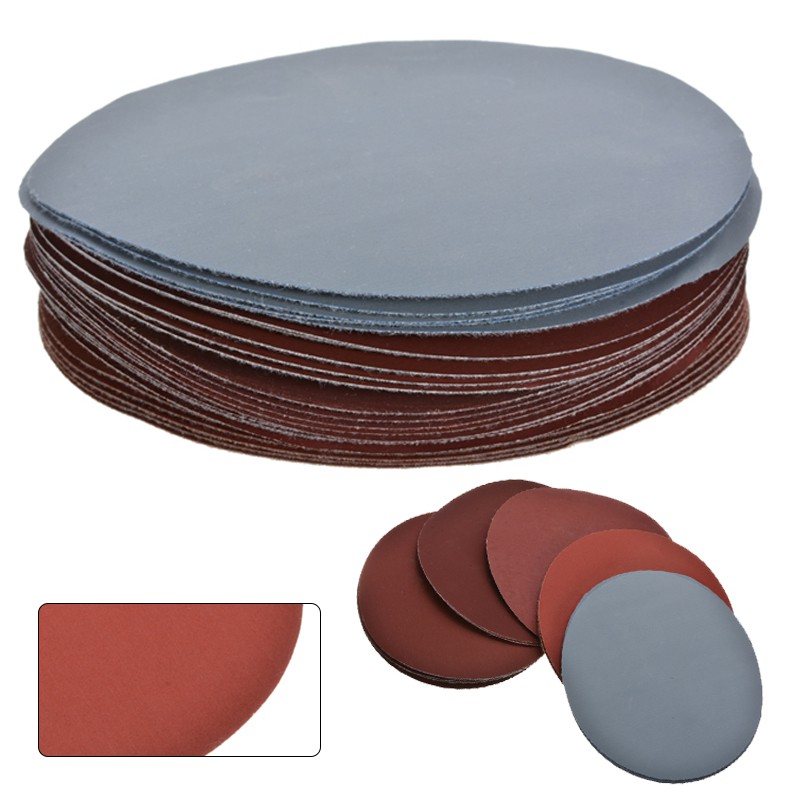 Bộ 25 giấy chà nhám đánh bóng hình tròn cỡ 6" 150mm