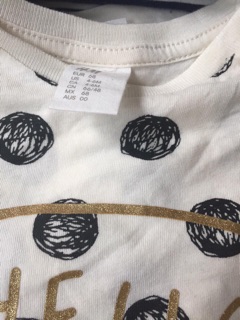 Áo dai tay bé gái h&m