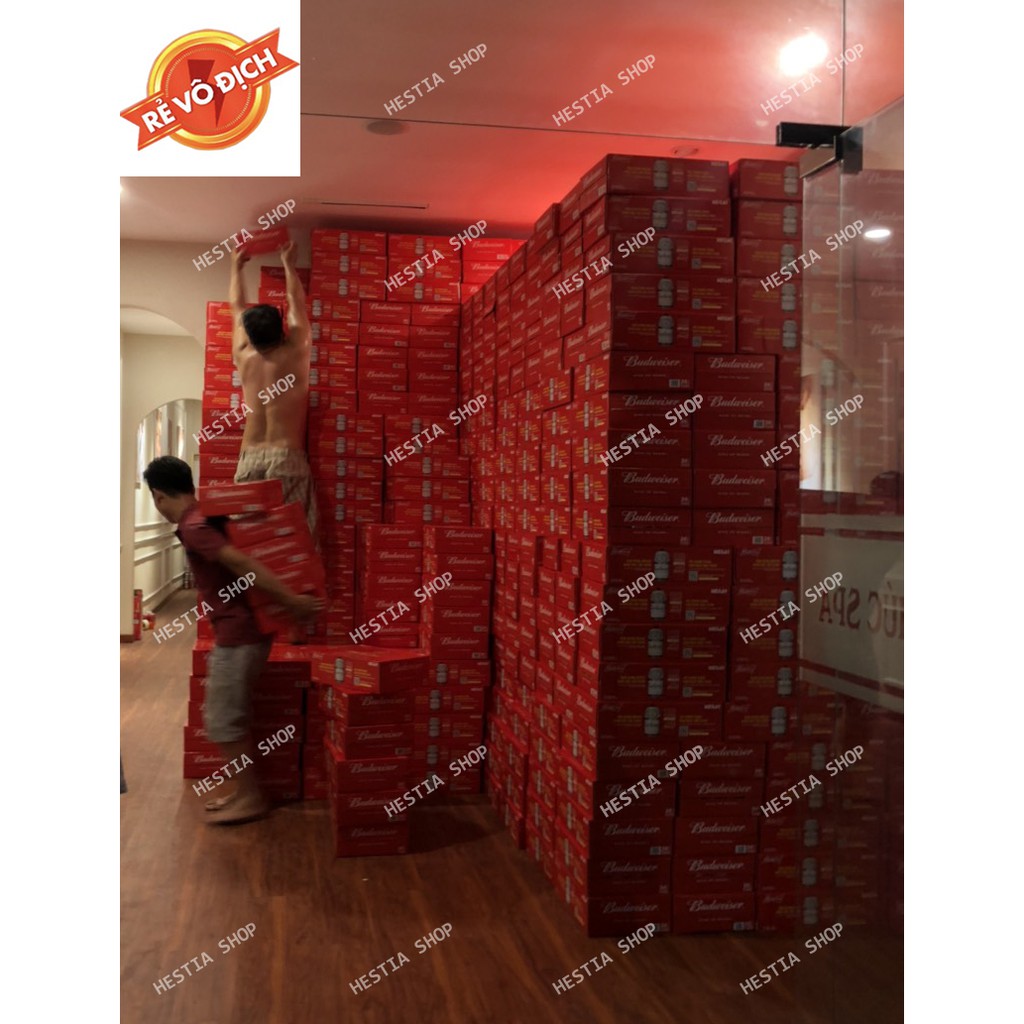 [Mã 159FMCGSALE giảm 8% đơn 500K] THÙNG 24 LON BIA BUDWEISER 330ml