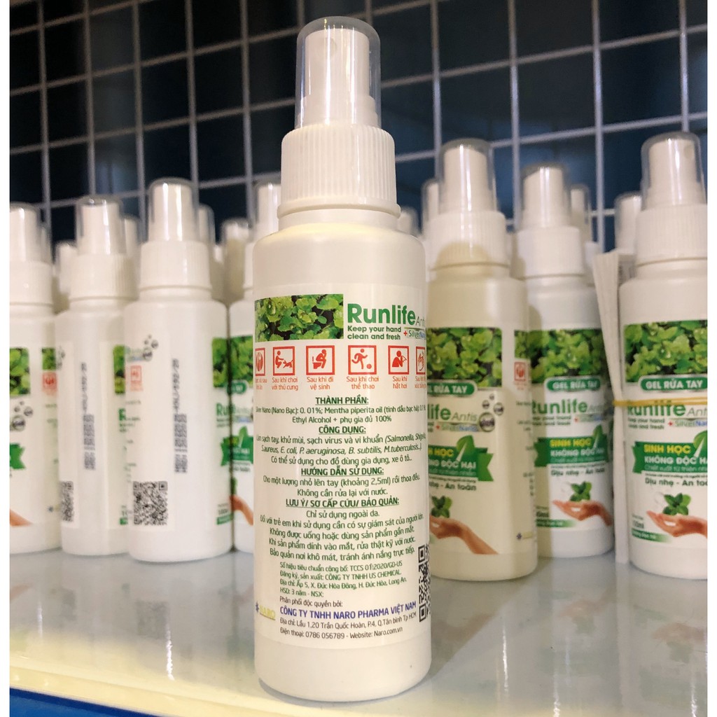 Nước Rửa Tay Khô Runlife - Chai 100ml | BigBuy360 - bigbuy360.vn