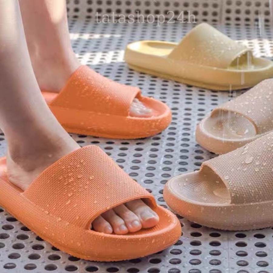 Dép Bánh Mì Thông Hơi Quai Ngang Siêu Nhẹ Nữ Cao 4,5cm Đi Mưa Siêu Hot - DL024