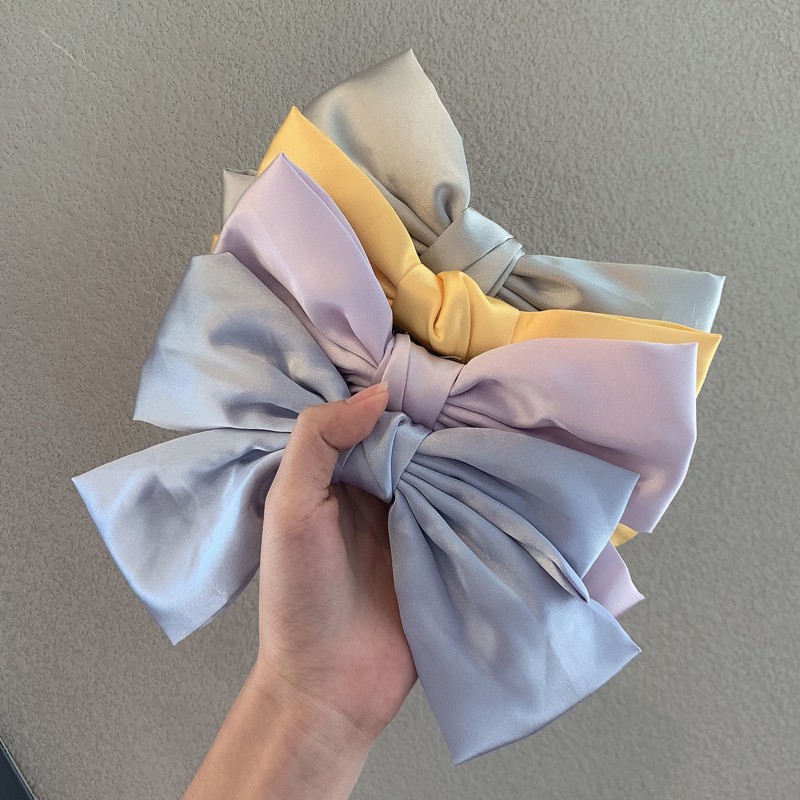 Kẹp Tóc Nơ Vải Satin Phong Cách Hàn Quốc