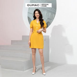 Đầm ôm nữ cổ vest đai eo GUMAC DA9241