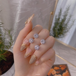 Bông tai minisize tròn xi bạch kim siêu sáng