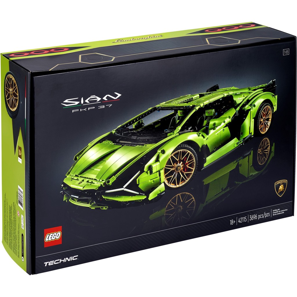 42115 Đồ chơi lắp ráp Iego Technic Lamborghini Sián FKP 37 -  Siêu xe xanh lá