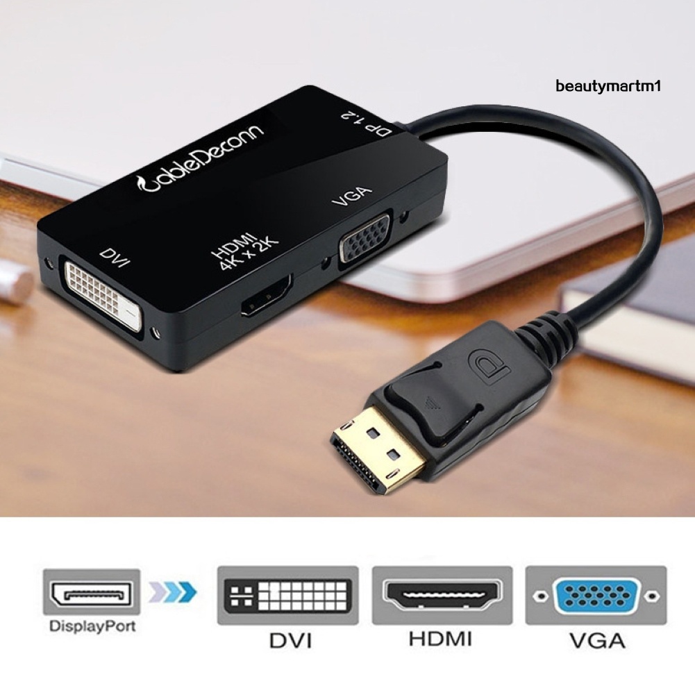 Cáp Chuyển Đổi 3 Trong 1 Hd Display Port Sang Hdmi-Compatible Vga Dvi Female | BigBuy360 - bigbuy360.vn