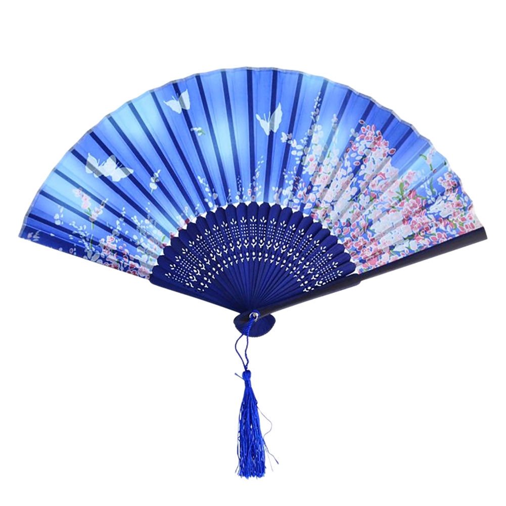 Quạt xếp cầm tay làm bằng lụa và khung tre cho múa/hóa trang
