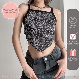 Áo hai dây croptop kiểu - áo yếm hở lưng nữ