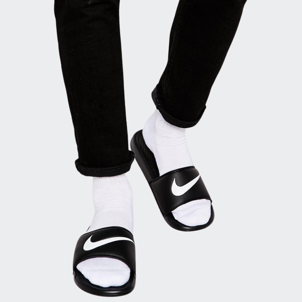 Dép Nike đen quai ngang nam nữ/ Dép Nike benassi swoosh 2023