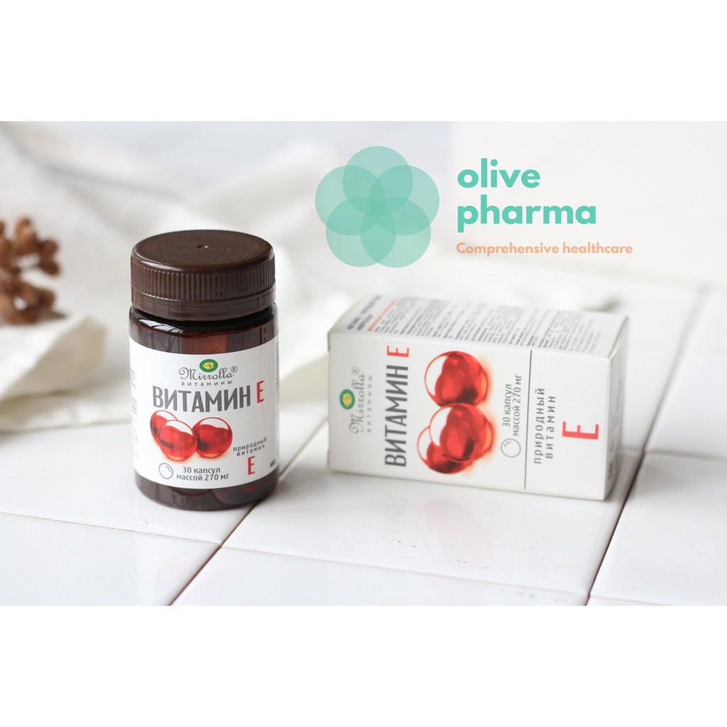 Hộp 30v Vitamin E loại mới 270mg xuất xứ Nga- Làm đẹp, săn chắc, chống lão hóa da, giúp da trắng sáng - mờ sẹo, mờ thâm | Thế Giới Skin Care