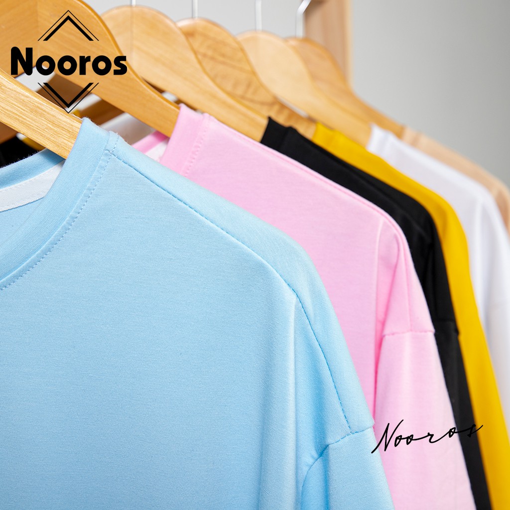 Áo thun in tay lỡ nam nữ phông cotton Nooros form rộng dáng Unisex - Ulzzang mặc cặp, nhóm, lớp hình GẤU KUTE - K15