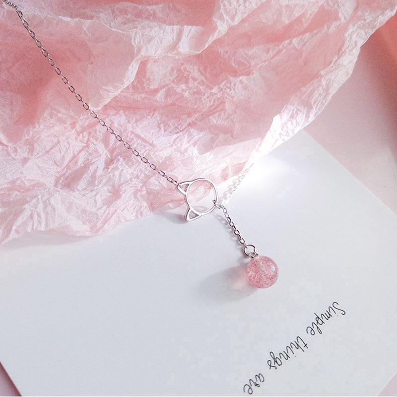 Ahellogirl Vòng tay màu bạc hình mèo đính hạt pha lê thời trang cho nữ