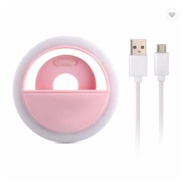 Đèn Livestream Mini gắn điện thoại tiện lợi, dùng Sạc, 3 Chế Độ Chỉnh Ánh Sáng