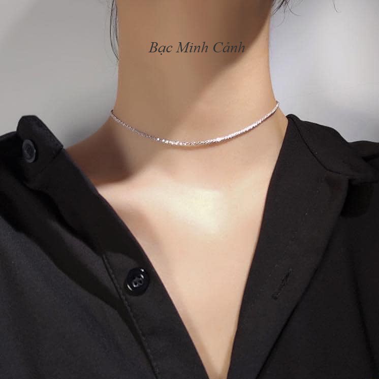 Dây chuyền choker bạc đeo sát cổ - Bạc Minh Cảnh