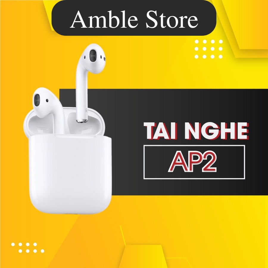 Tai Nghe Bluetooth AP2 Cao Cấp Định Vị Đổi Tên, Tai Nghe Không Dây Chạm Cảm Ứng Dùng Cho IOS Và Android Tự Động Kết Nối
