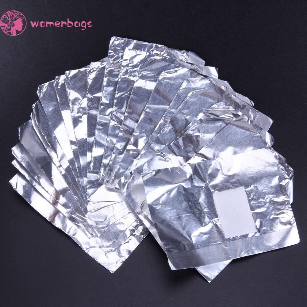 Set 100/200/300/500 Miếng Giấy Thiếc Bọc Ngâm Móng Tay<br>