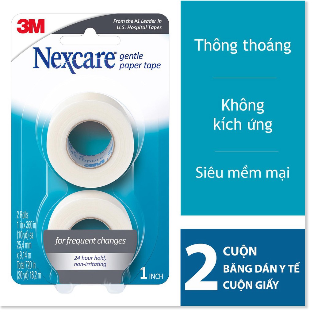 (chính hãng- cam kết hiệu quả) Băng keo y tế cuộn giấy Nex care