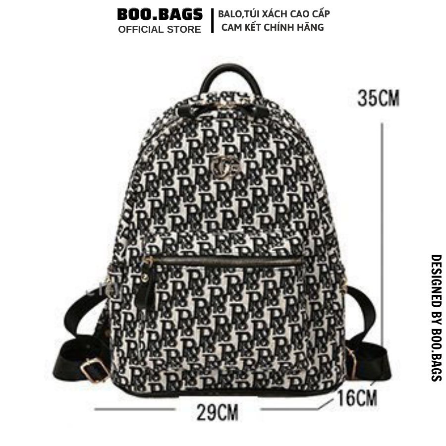 Balo Nữ Đi Học, Balo Vải Dù Size 35 Siêu Nhẹ Cao Cấp Phong Cách Hàn Quốc Boobags Boo-015