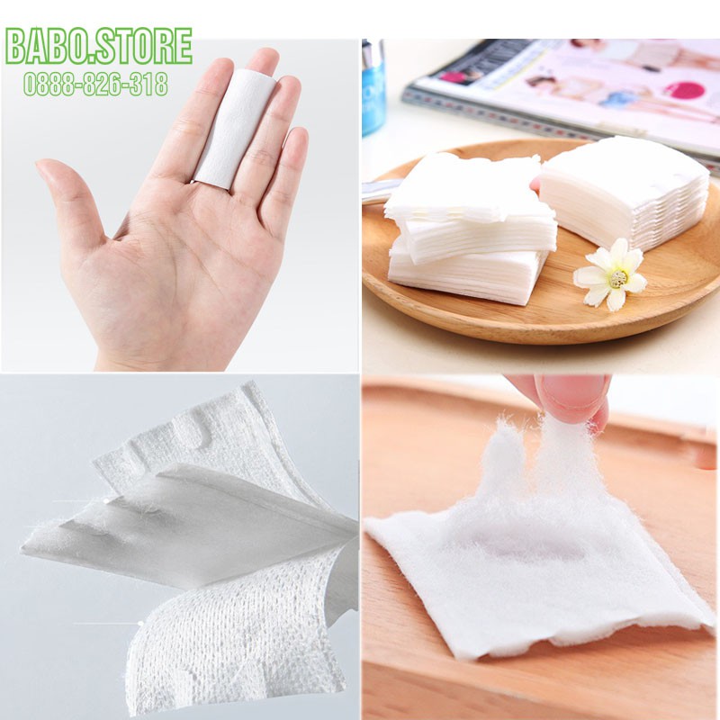 Bông tẩy trang 3 lớp Cotton Pads 222 miếng, dụng cụ trang điểm tiện ích tiện lợi, giá rẻ, bông trang điểm Babo.store